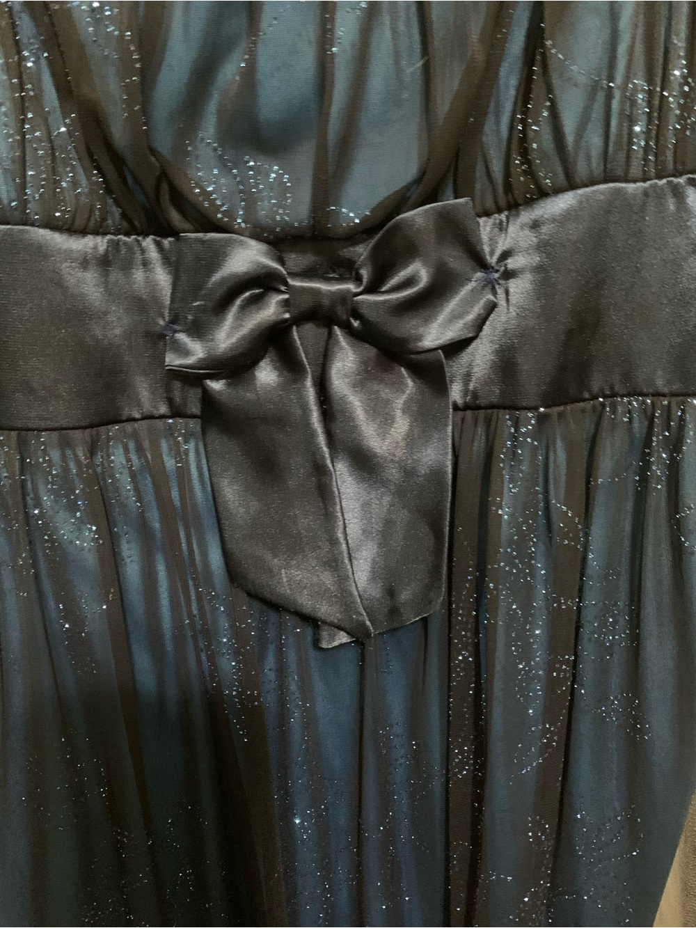 Vintage Y2K Taboo XL Glitter Mesh Bow Whimsigoth Fairy Dress - Picture 3 of 8